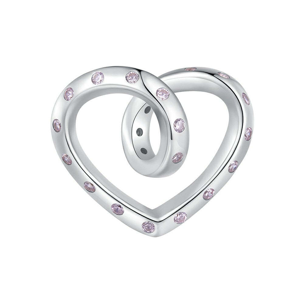 entangled heart charm 925 sterling silver xs2016