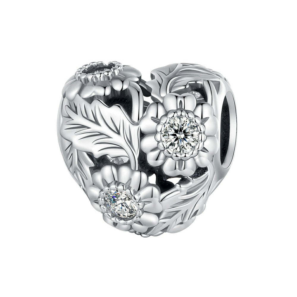 vintage vines heart charm 925 sterling silver xs2018