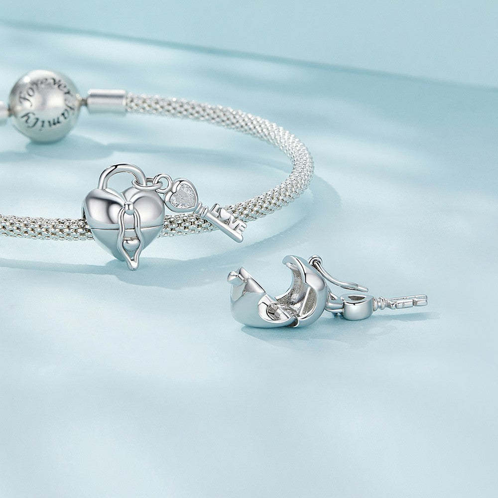 heart lock key charm 925 sterling silver xs2026