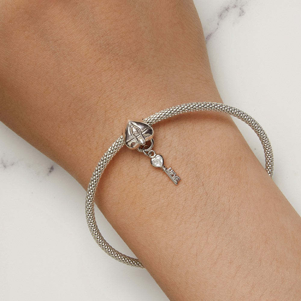 heart lock key charm 925 sterling silver xs2026