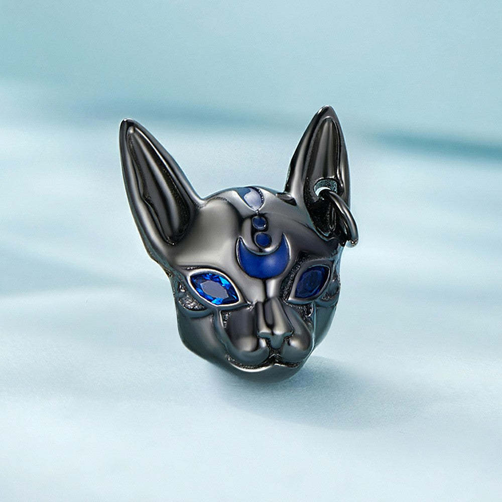 egyptian cat god charm 925 sterling silver xs2027