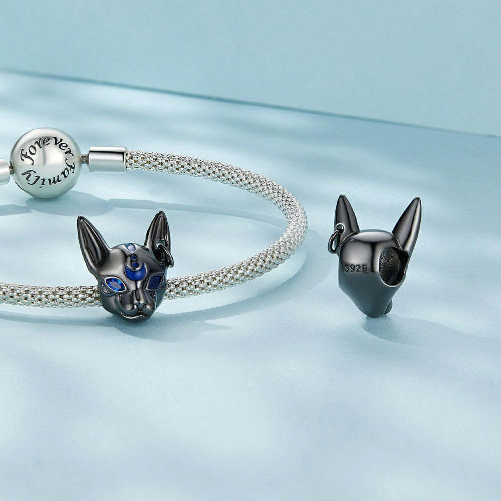 egyptian cat god charm 925 sterling silver xs2027