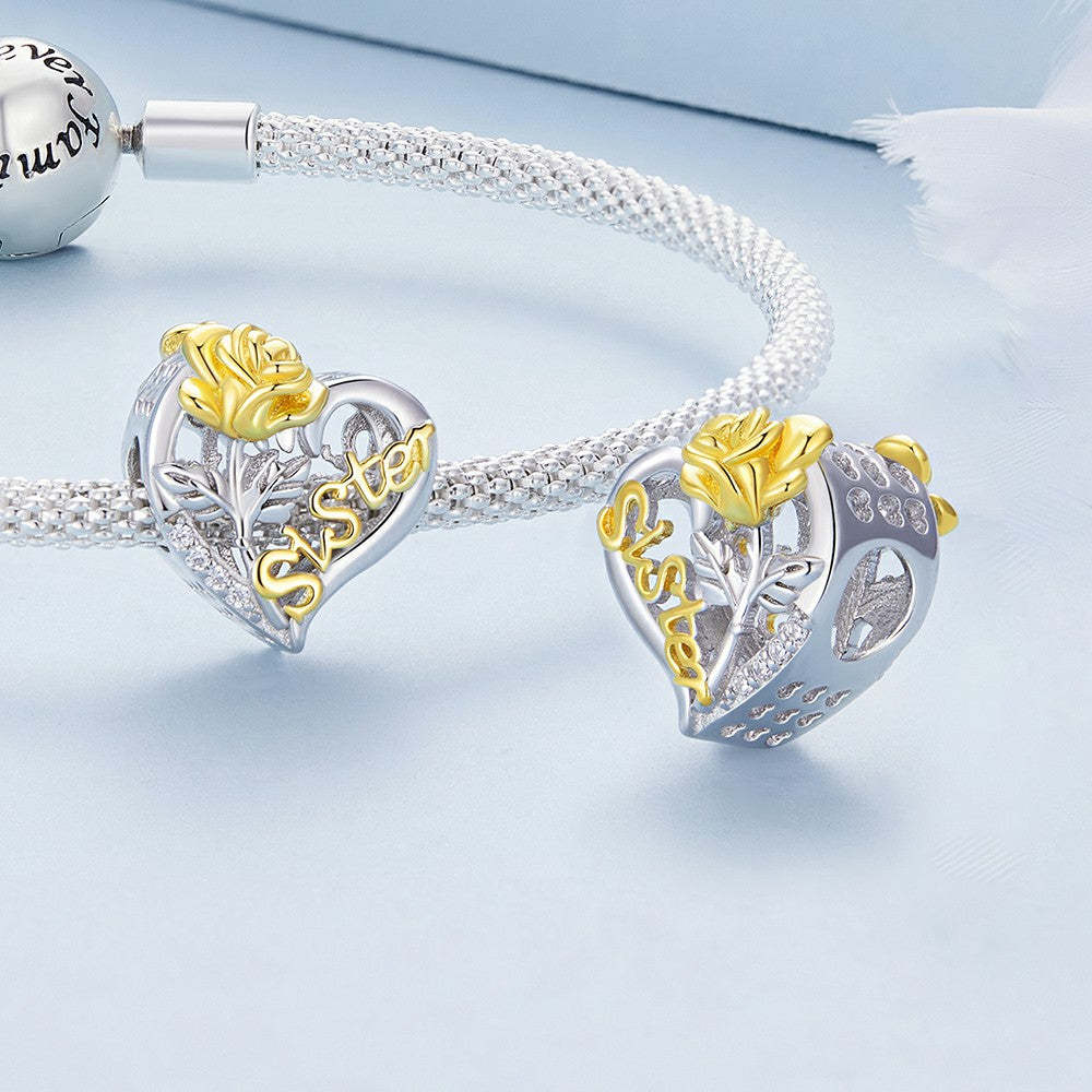 sisters charm 925 sterling silver xs2049