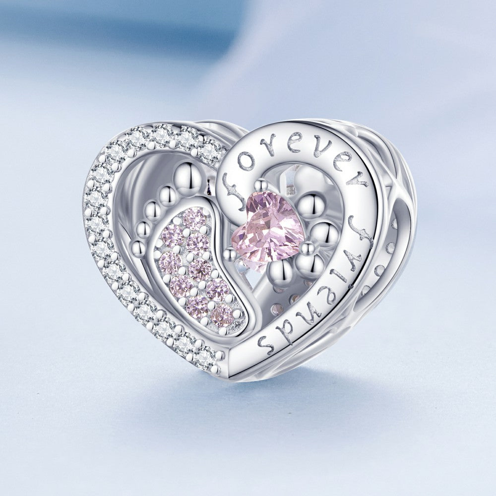friendly paw print forever friend charm 925 sterling silver xs2097