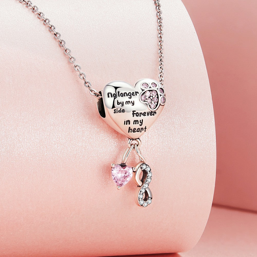 infinite love pink zircon charm 925 sterling silver xs2104