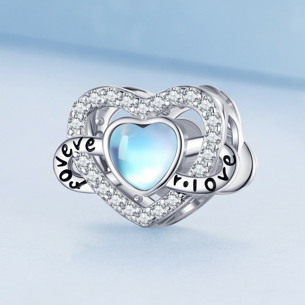 infinite heart forever love charm 925 sterling silver xs2105