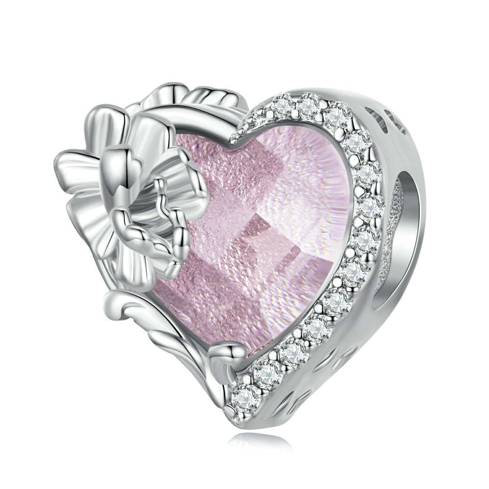 october birthstone pink charm 925 sterling silver xs2157