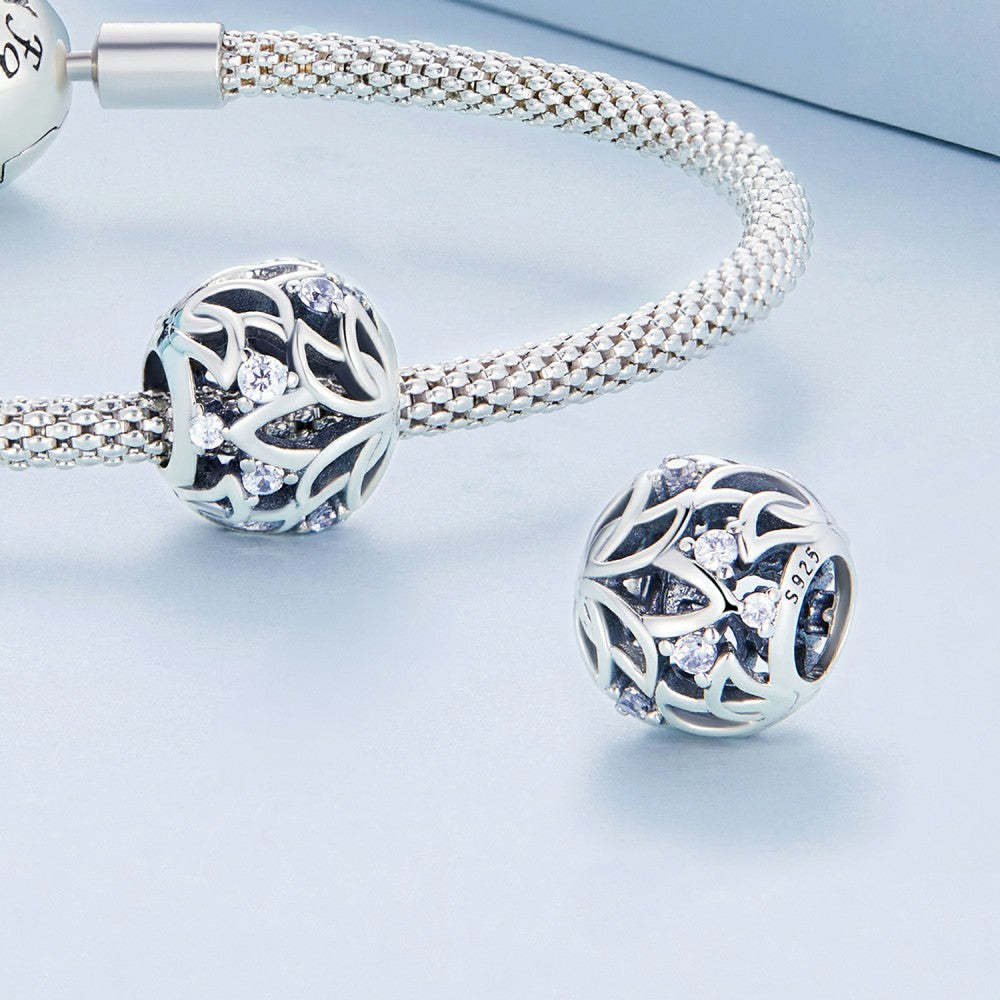 lotus white zircon charm 925 sterling silver xs2169