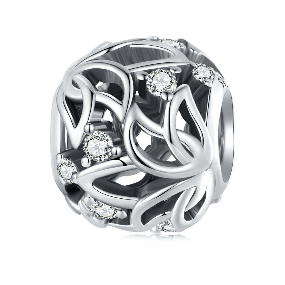 lotus white zircon charm 925 sterling silver xs2169