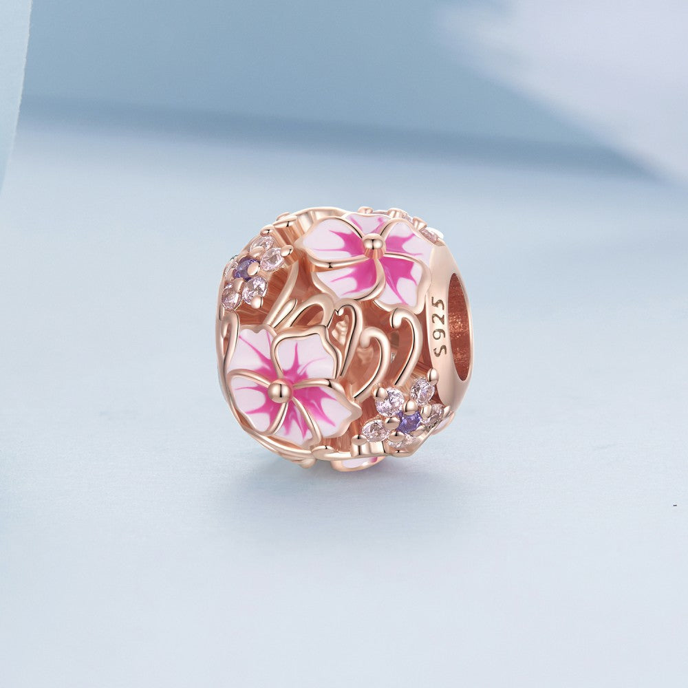 pink sakura charm 925 sterling silver xs2185