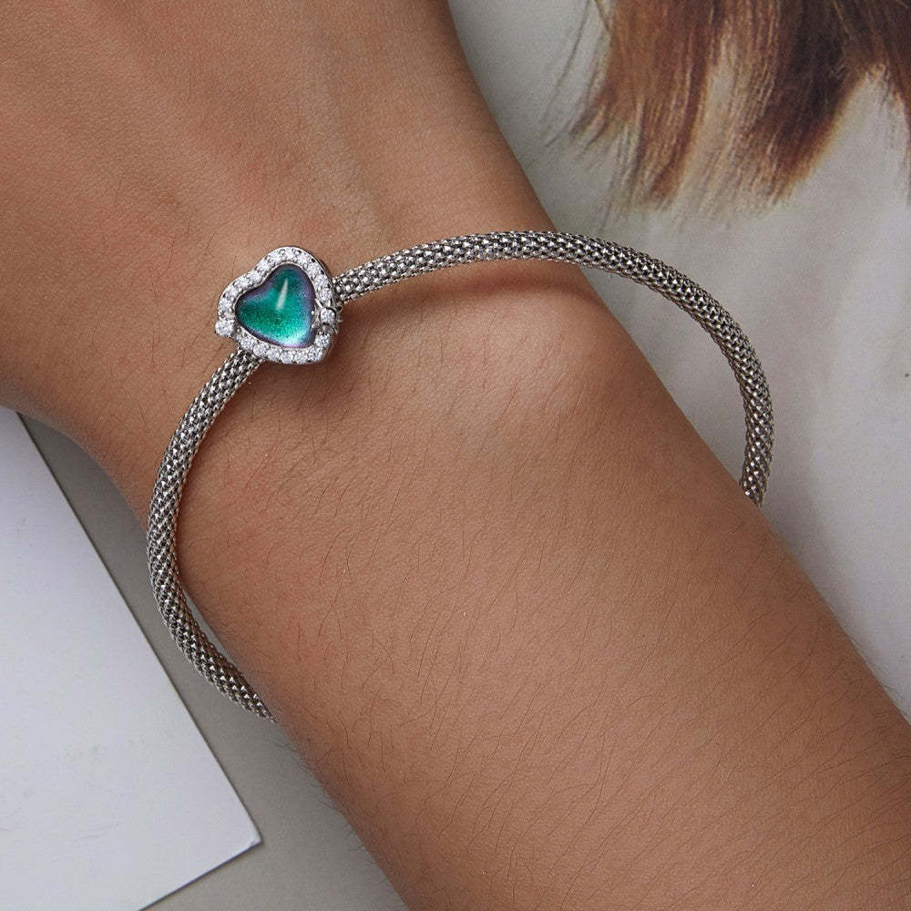 lucky heart colorful charm 925 sterling silver xs2205