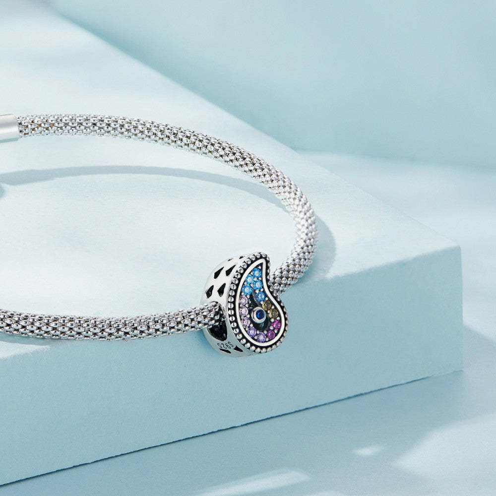 evil eye pink blue colorful charm 925 sterling silver xs2209