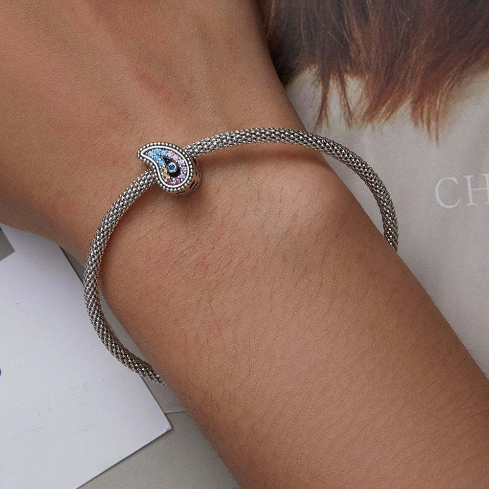 evil eye pink blue colorful charm 925 sterling silver xs2209