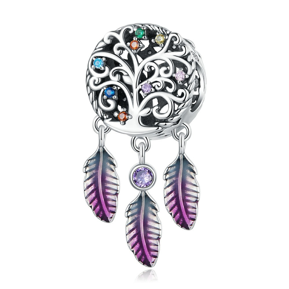 tree of life and dream catcher charm 925 sterling silver xs2232