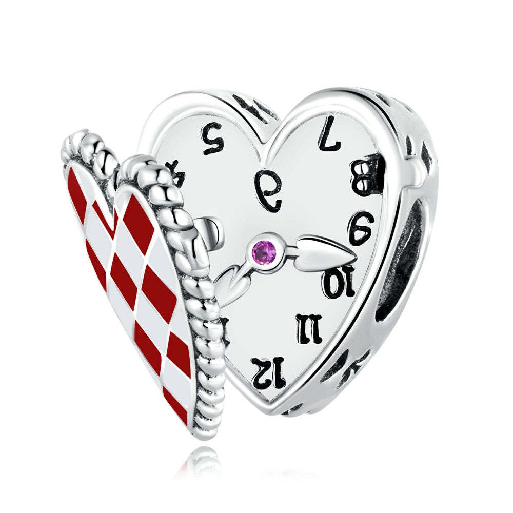 love clock charm 925 sterling silver xs2235
