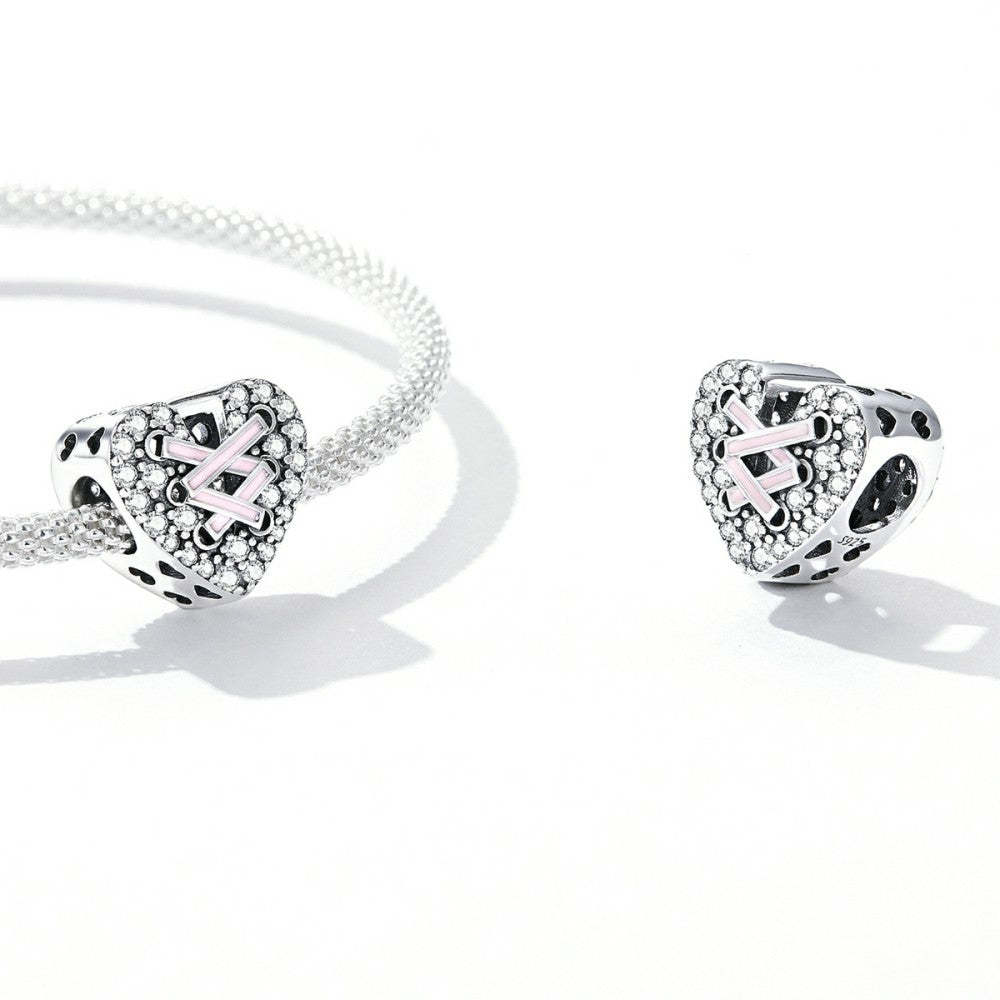 strap heart charm 925 sterling silver happy valentines day xs2244