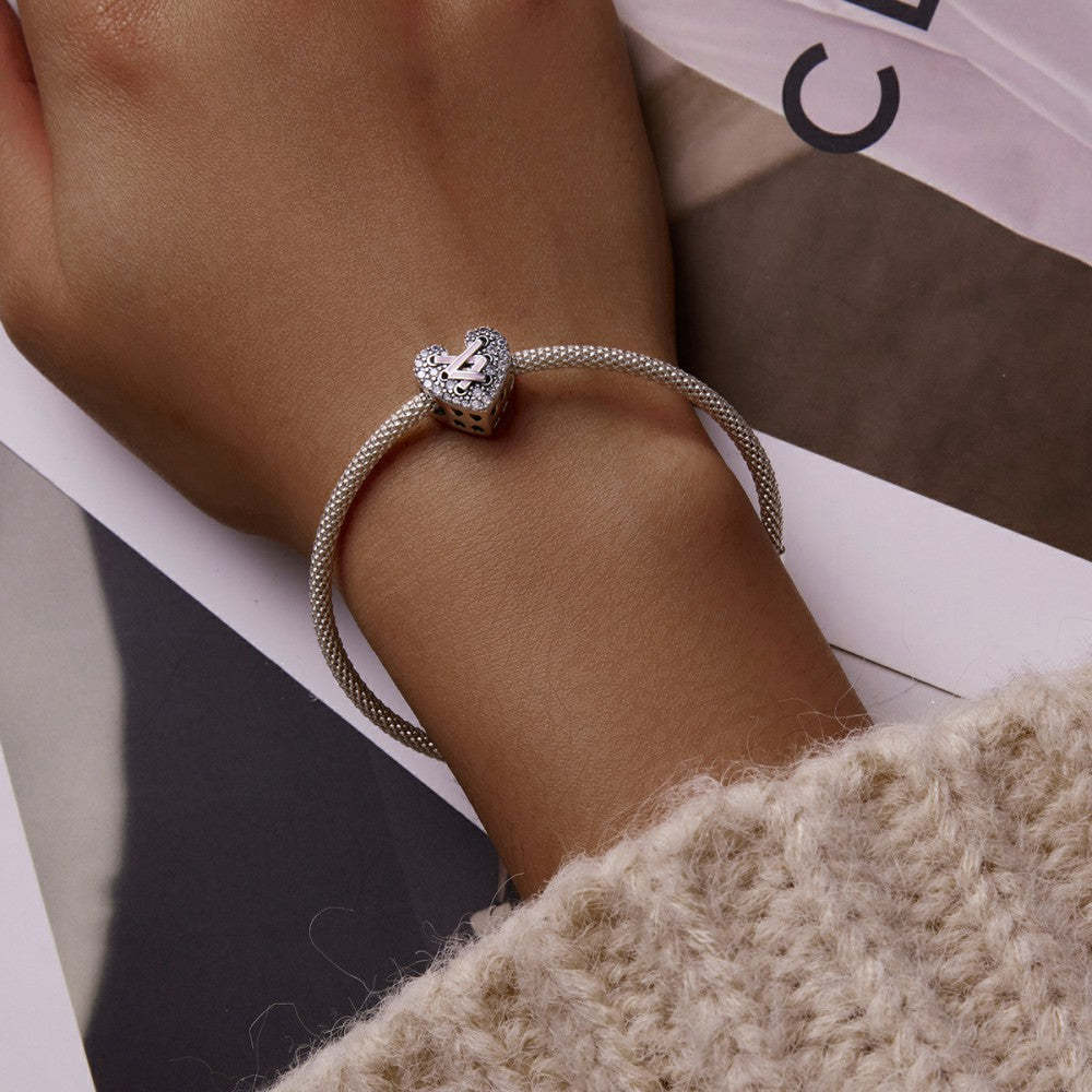 strap heart charm 925 sterling silver happy valentines day xs2244