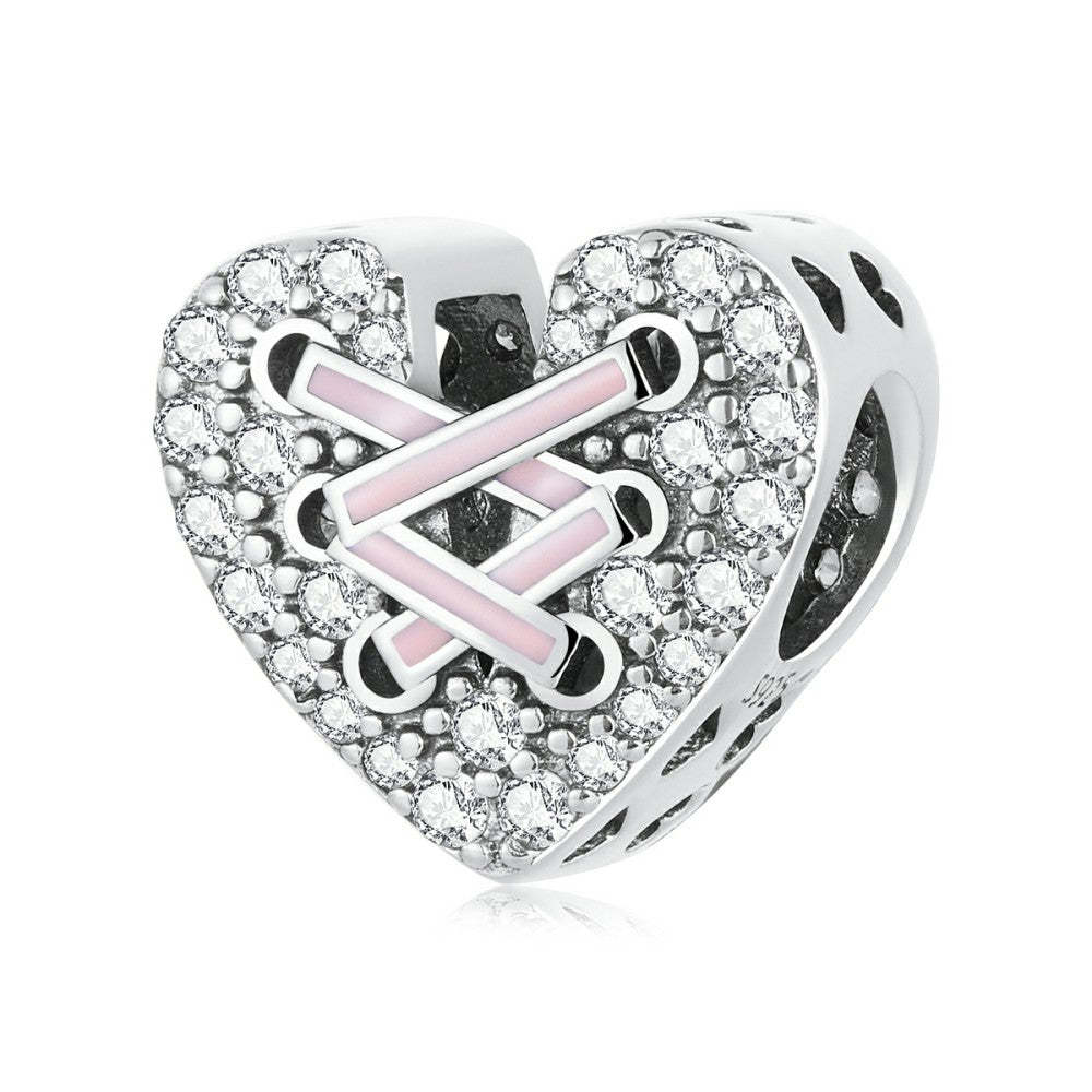 strap heart charm 925 sterling silver happy valentines day xs2244