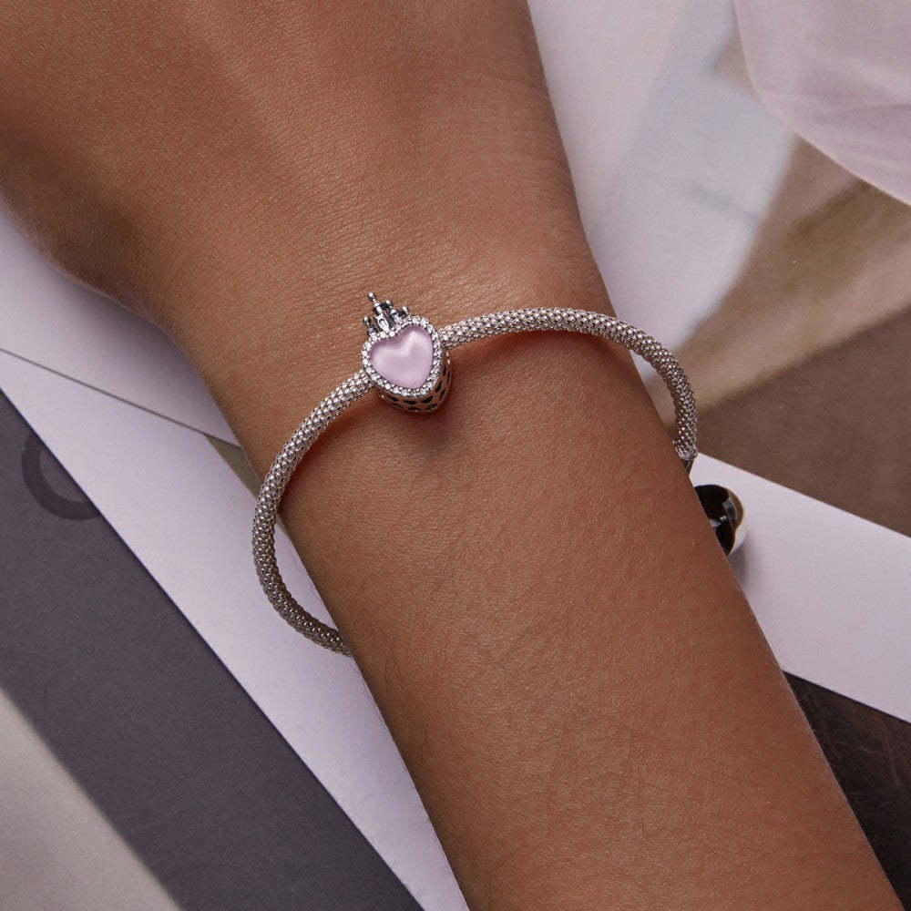 love castle charm 925 sterling silver happy valentines day xs2245
