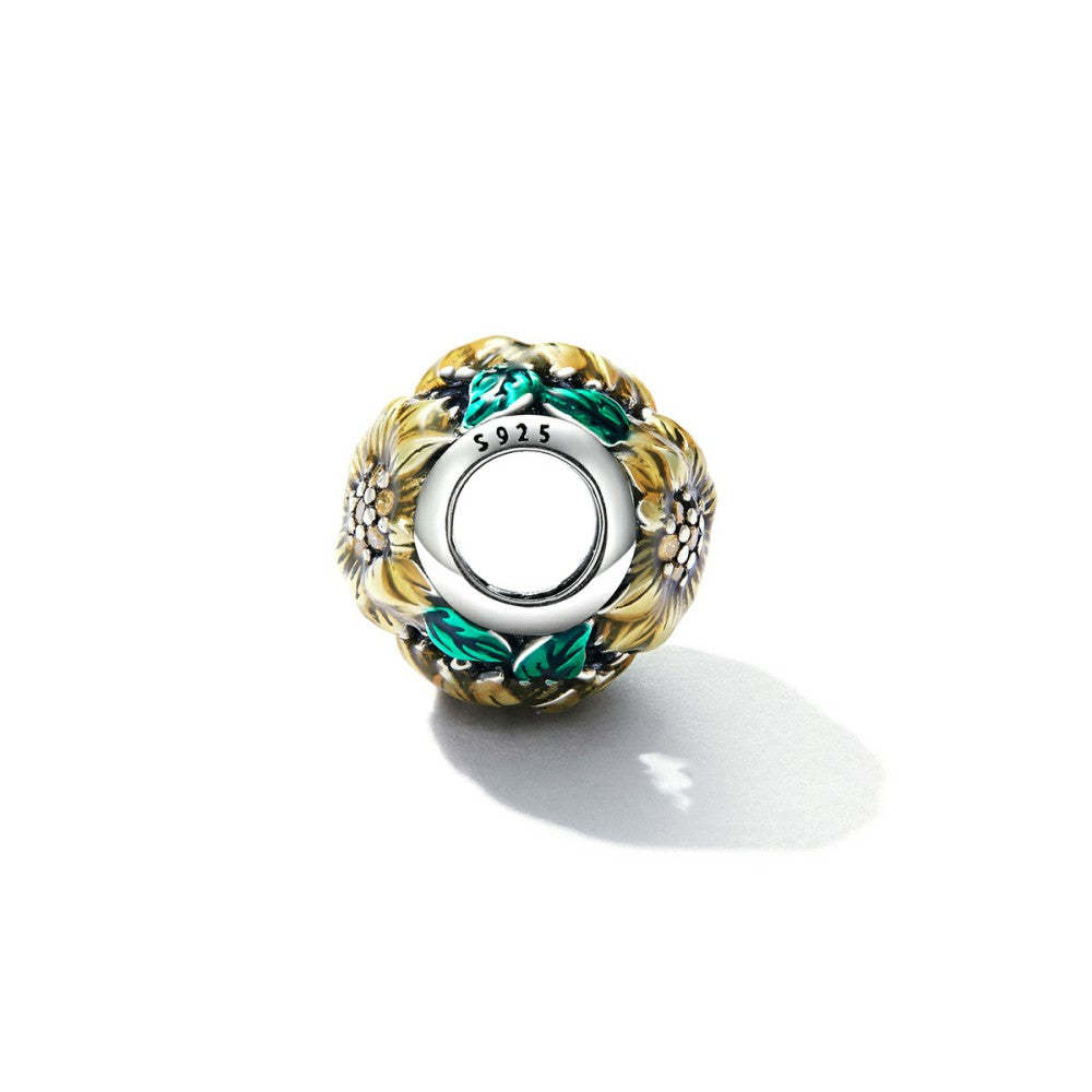 sunflower charm 925 sterling silver xs2246