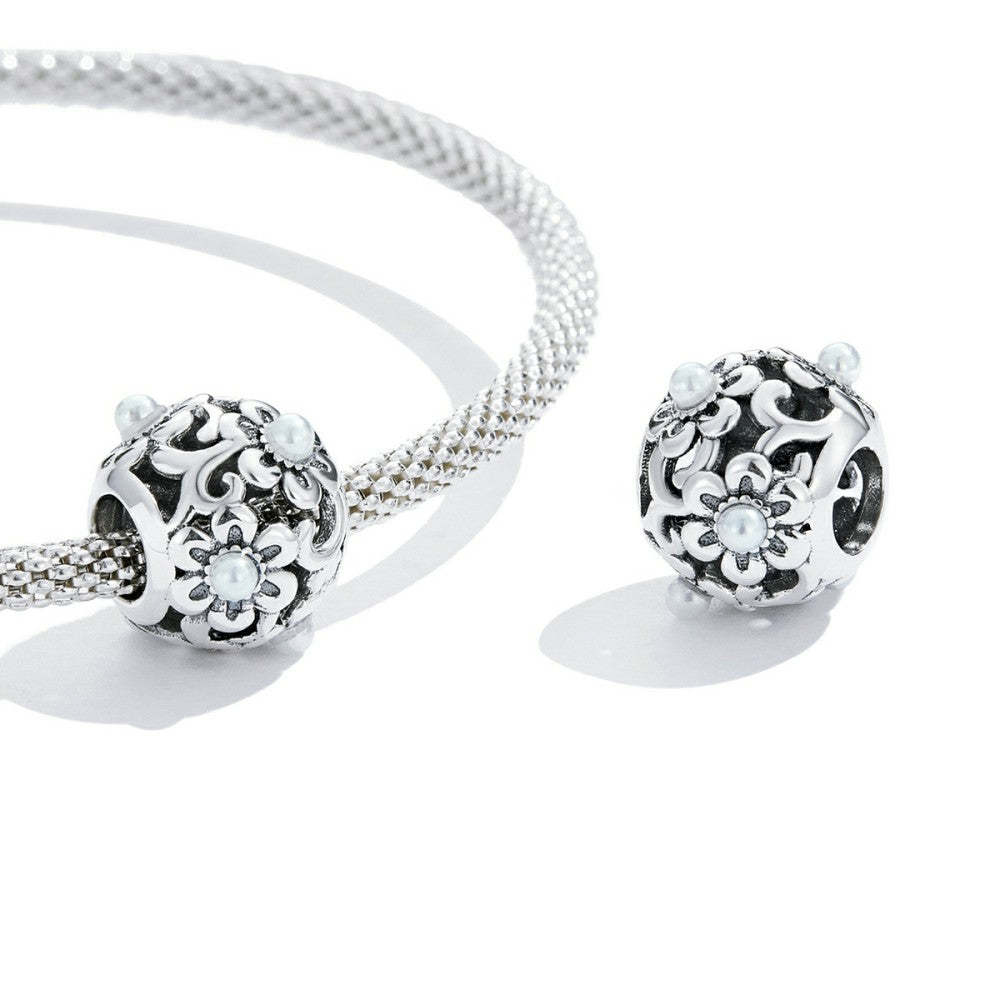 classical flowers charm 925 sterling silver xs2247