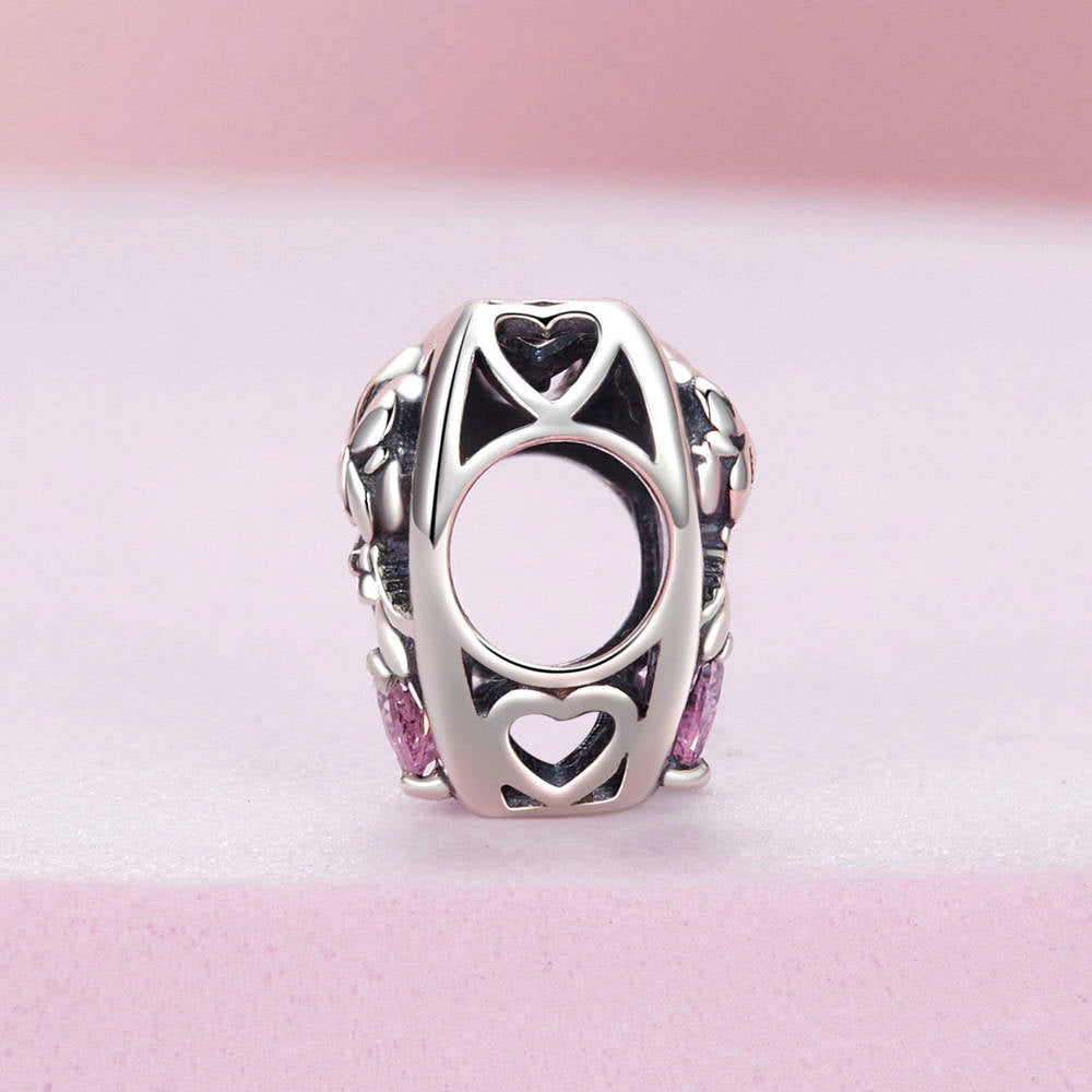 Little Boy and Girl Diamond Hearts Charm Silver Christmas Gifts - soufeelmy