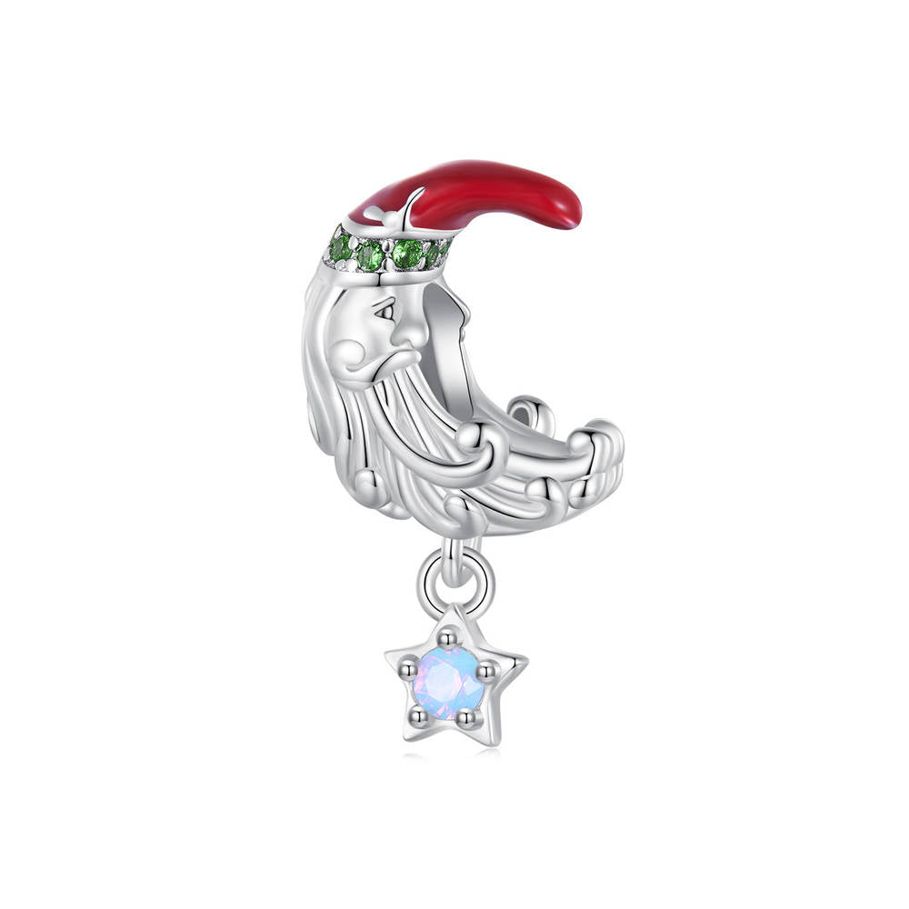 Moonlight Santa Claus Charm Silver Christmas Gifts - soufeelmy
