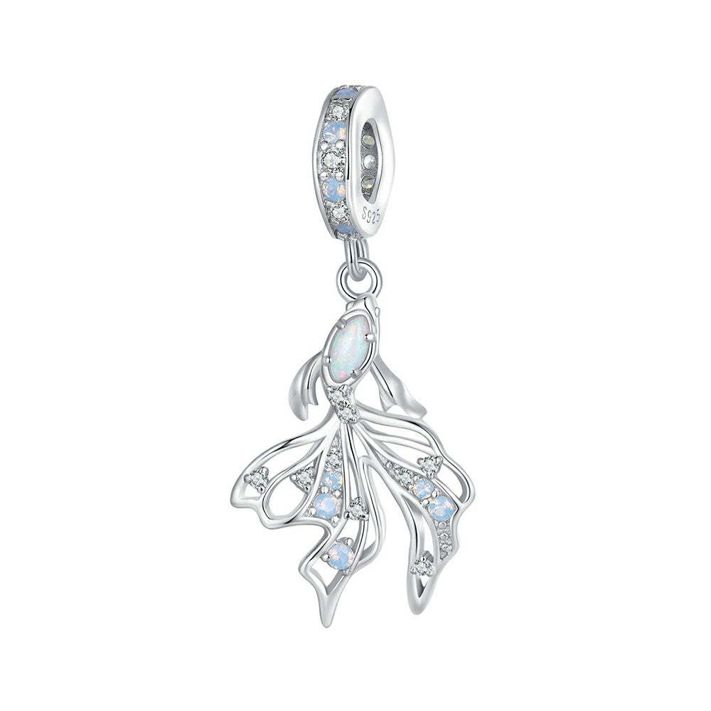 betta fish dangle charm 925 sterling silver yb2255