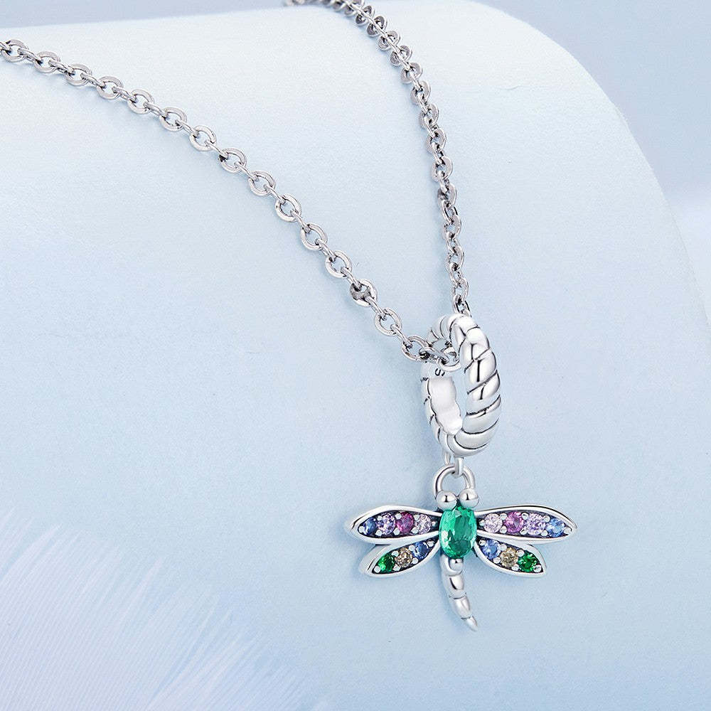 dragonfly dangle charm 925 sterling silver yb2278