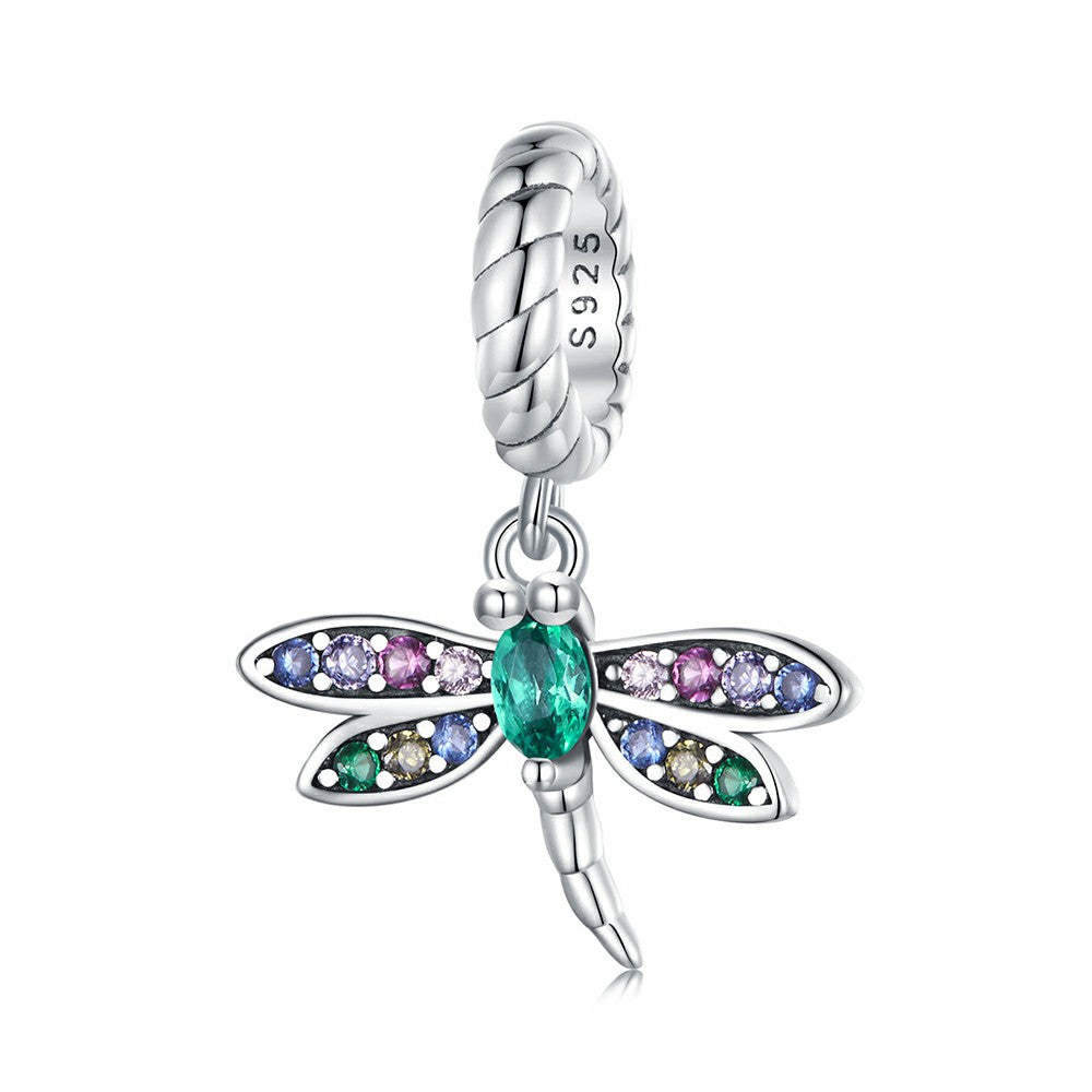 dragonfly dangle charm 925 sterling silver yb2278