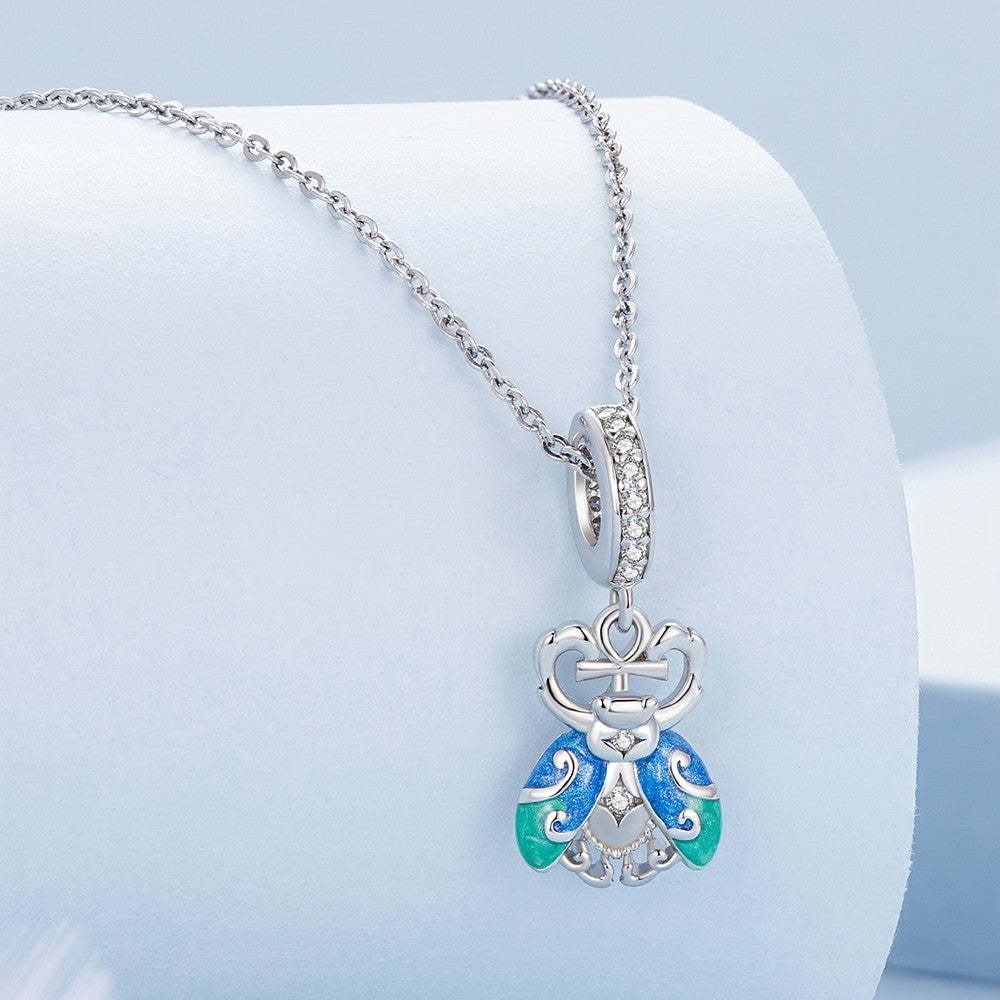 scarab dangle charm 925 sterling silver yb2282