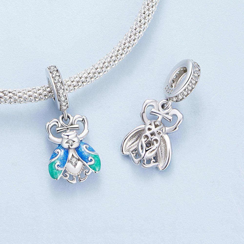 scarab dangle charm 925 sterling silver yb2282