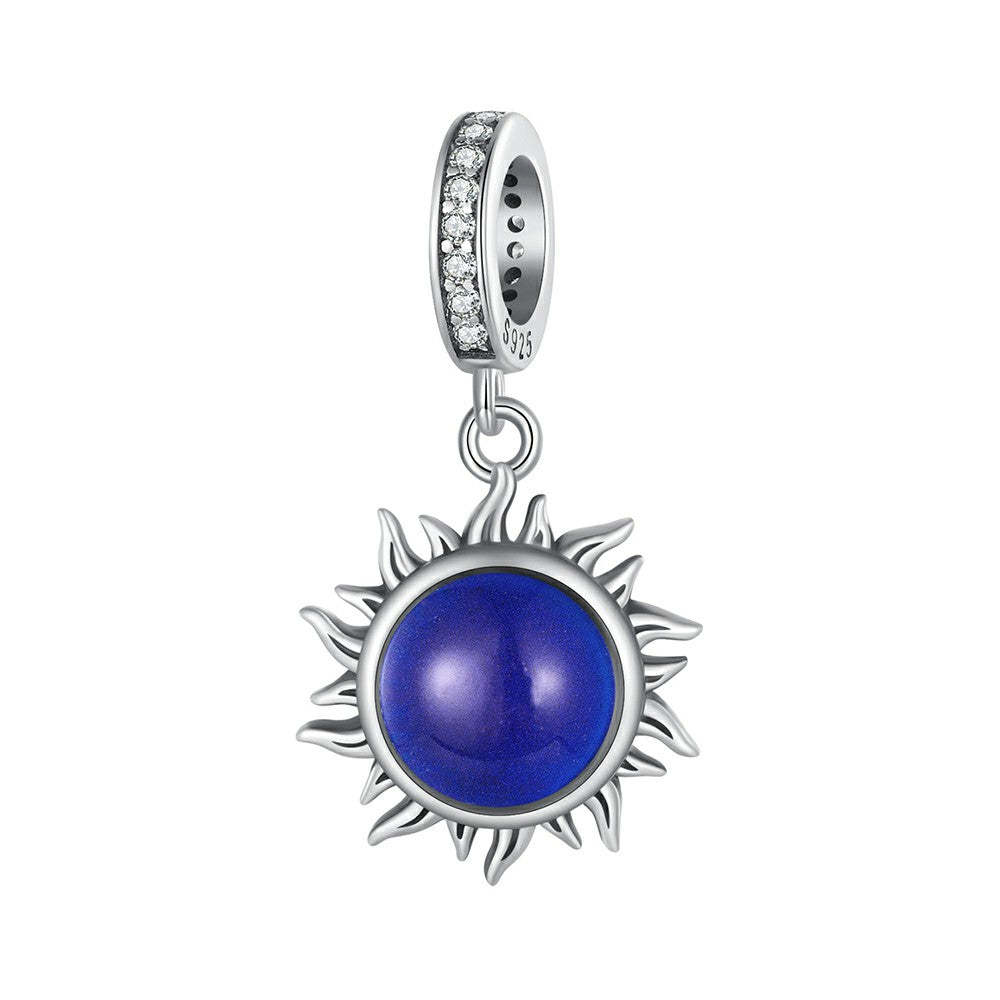 temperature discoloration sun mood stone dangle charm 925 sterling silver yb2284