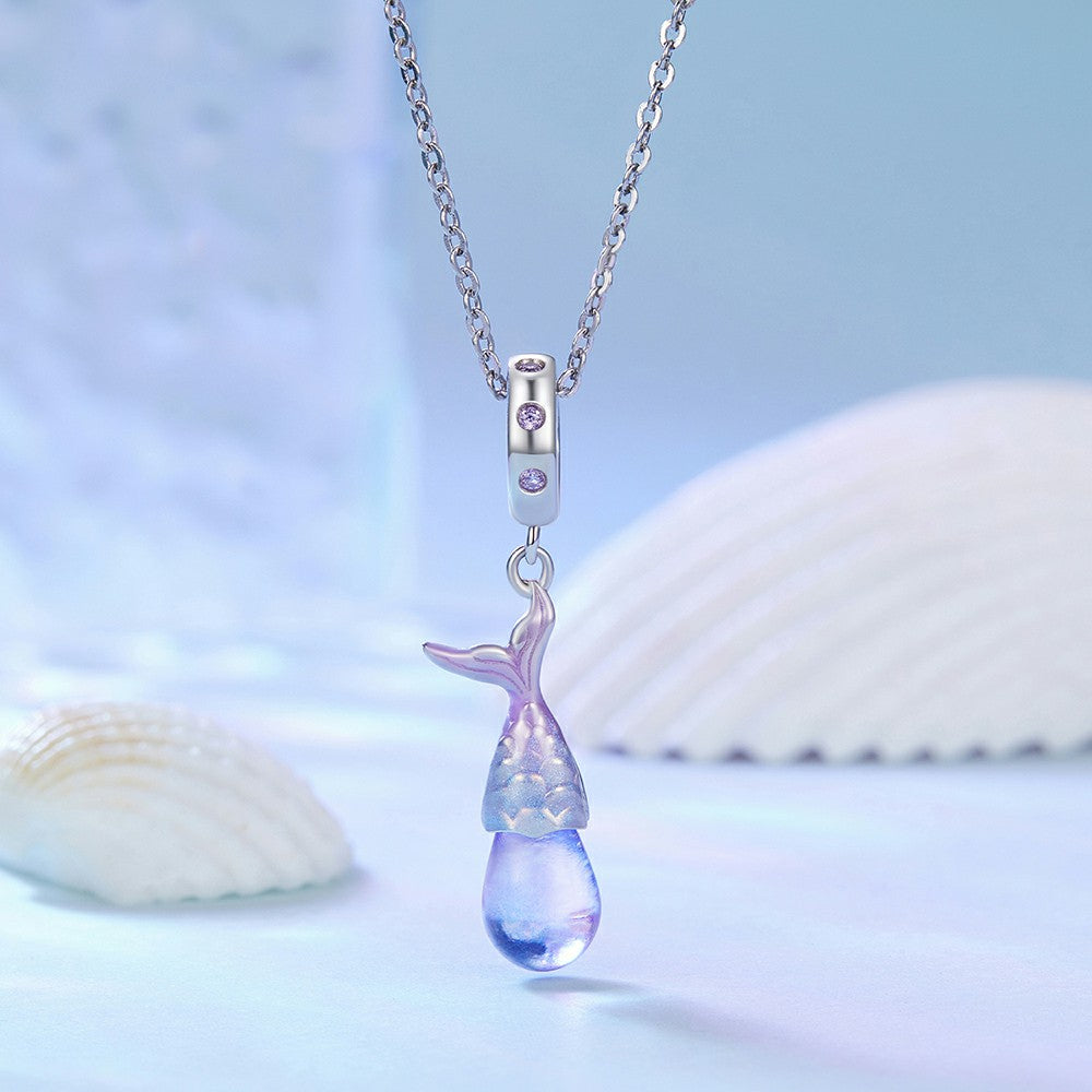mermaid tears dangle charm 925 sterling silver yb2287