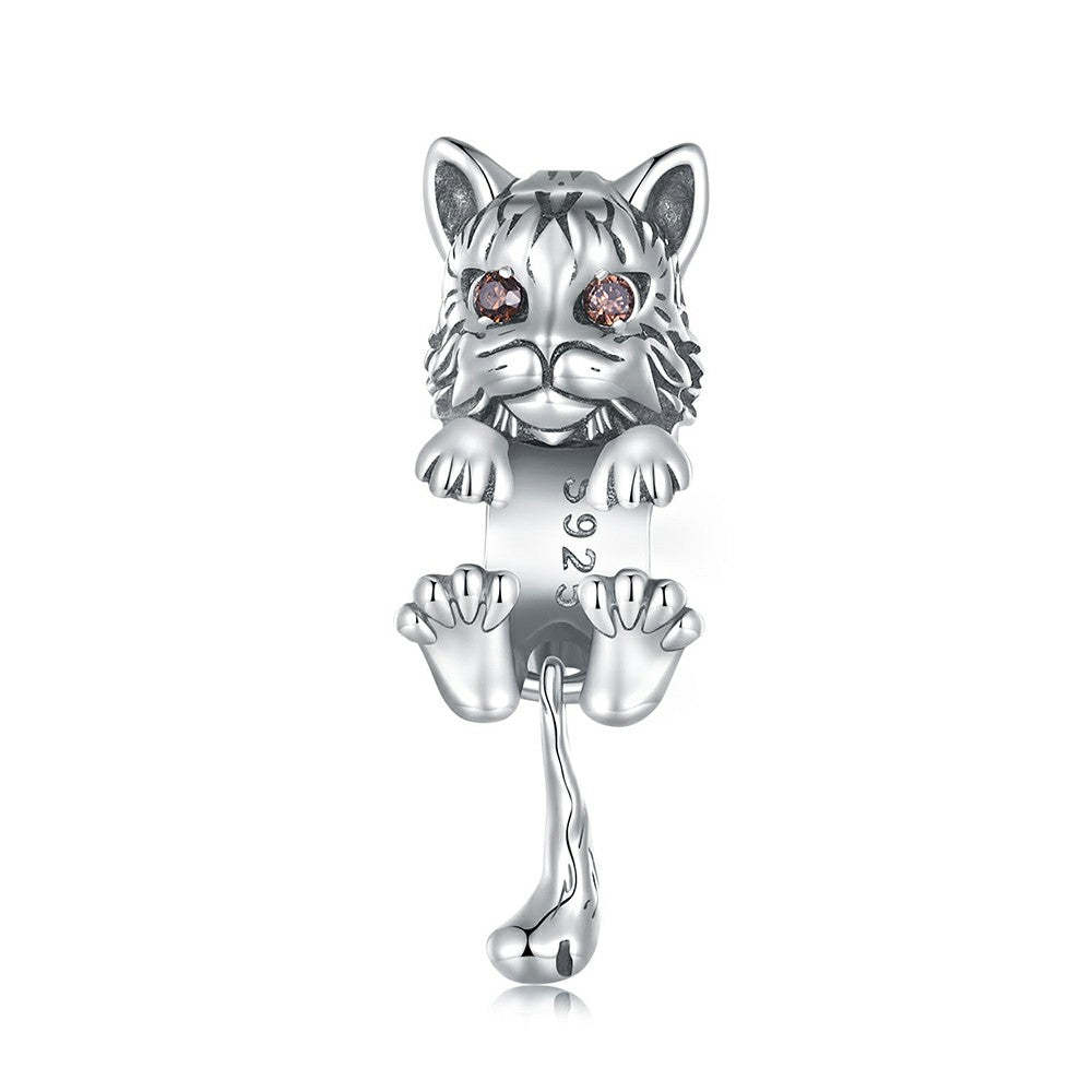 bobcat dangle charm 925 sterling silver yb2301