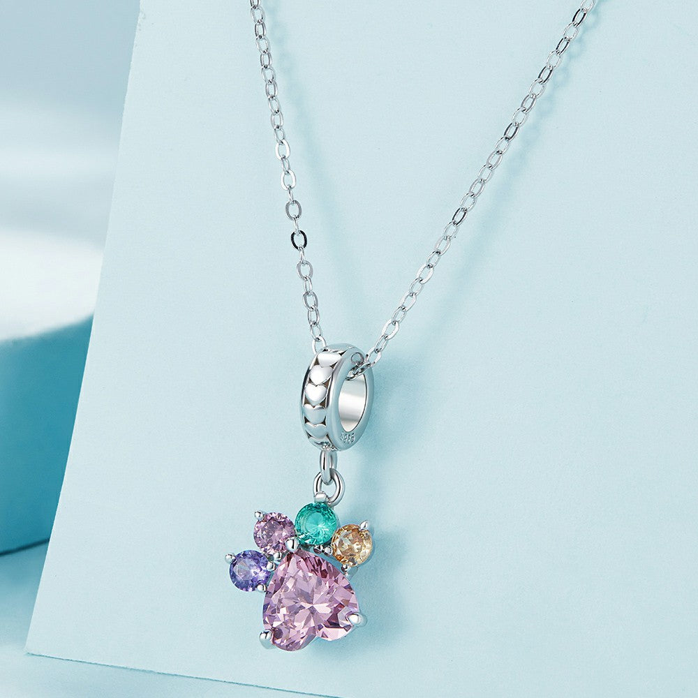 colorful cute claws dangle charm 925 sterling silver yb2352