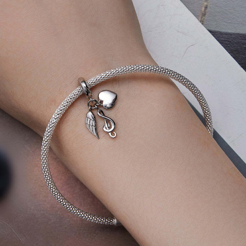 note dangle charm 925 sterling silver yb2365