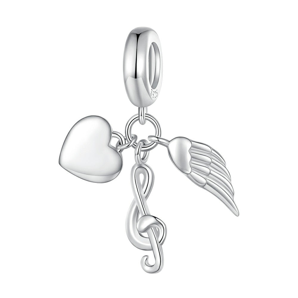 note dangle charm 925 sterling silver yb2365