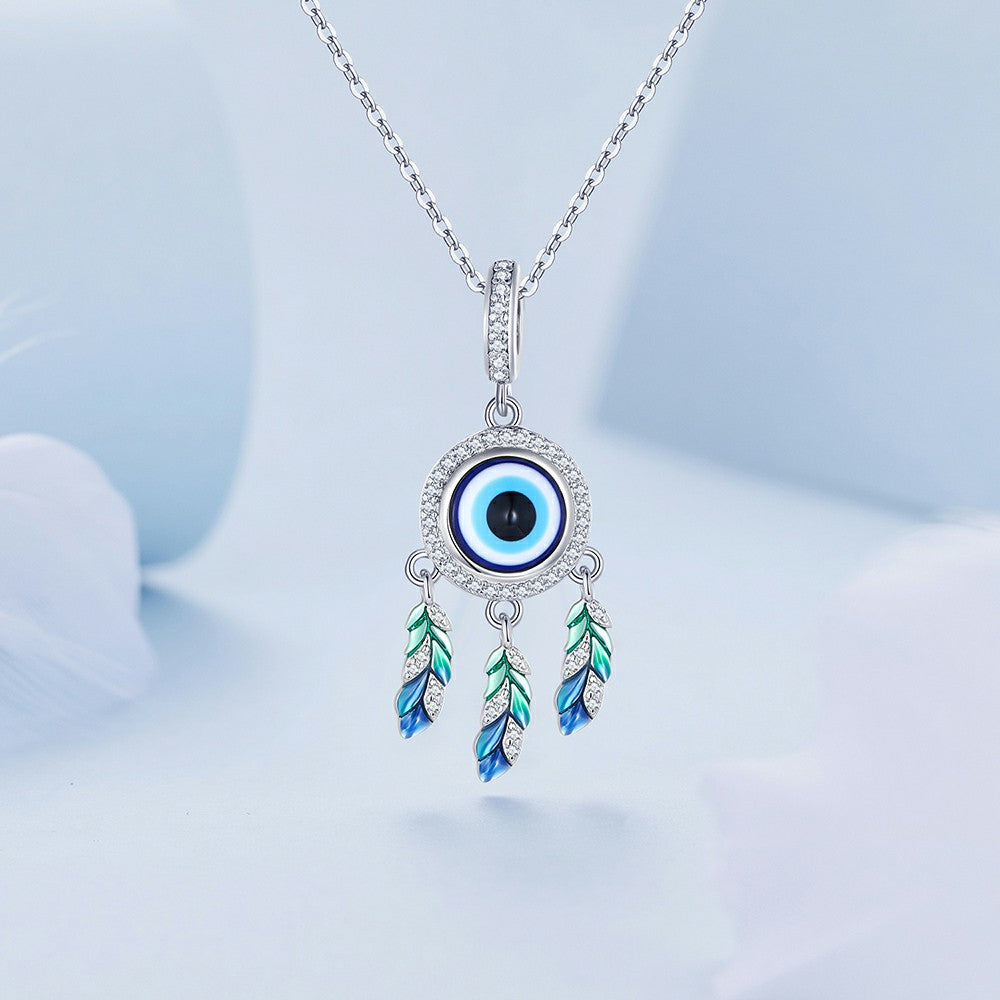 evil eye dangle charm 925 sterling silver yb2370