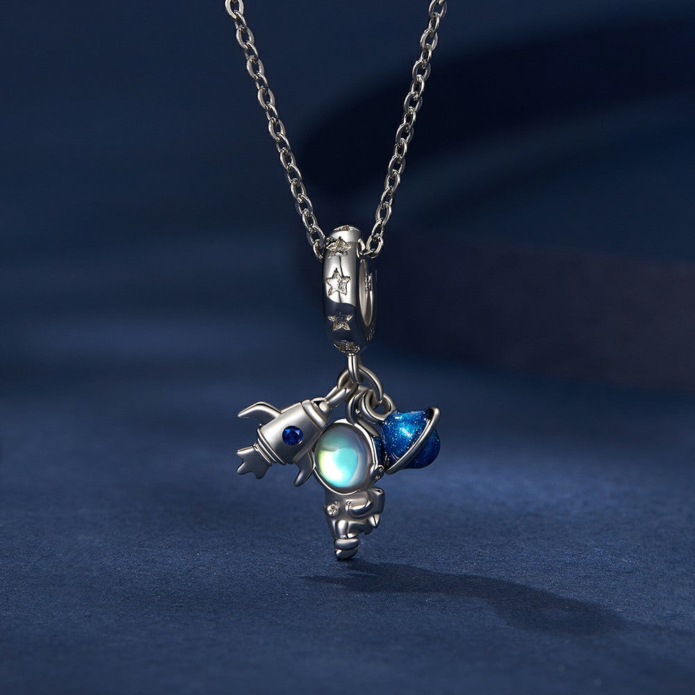 astronaut dangle charm 925 sterling silver yb2371