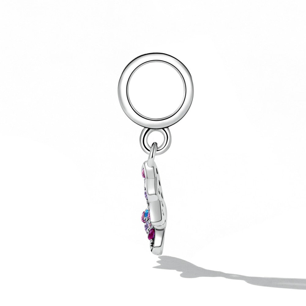 colorful butterfly dangle charm 925 sterling silver yb2491