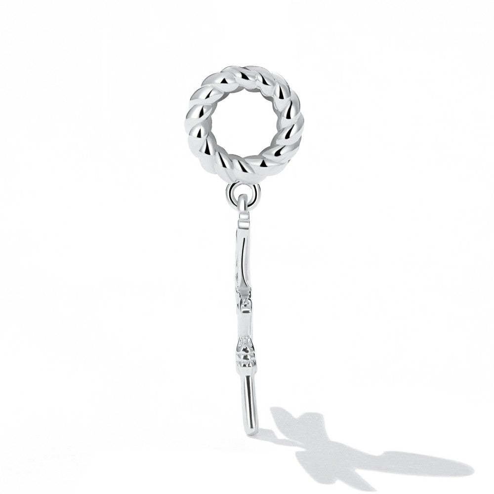 dragonfly key dangle charm 925 sterling silver yb2521