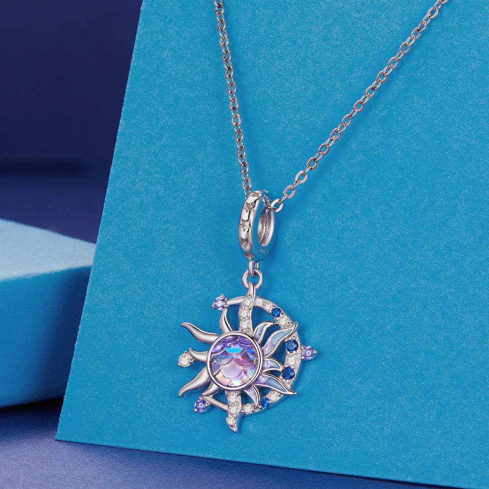 Magic Sun and Moon Pendant Dangle Charm Silver Christmas Gifts - soufeelmy