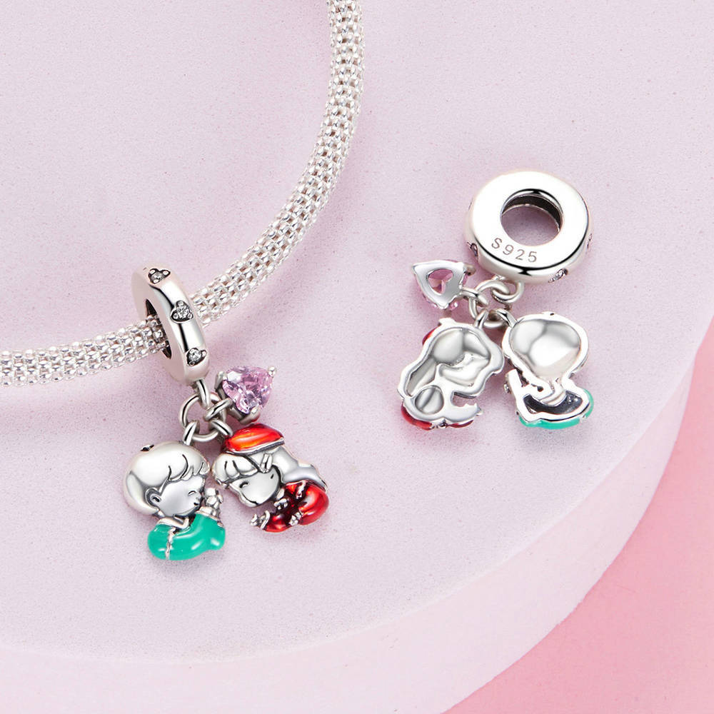 Little Boy Girl Pendant Dangle Charm Silver Christmas Gifts - soufeelmy