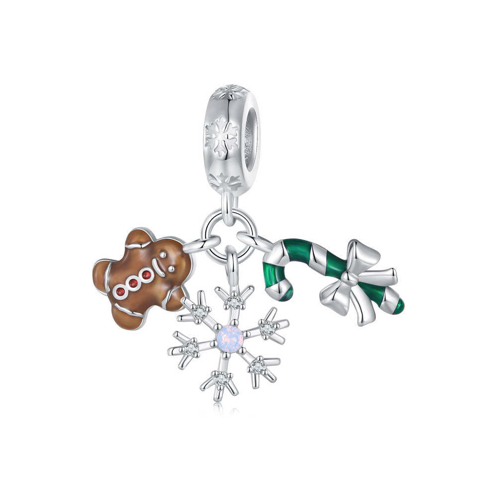 Ice and Snow Christmas Eve Pendant Dangle Charm Silver Christmas Gifts - soufeelmy