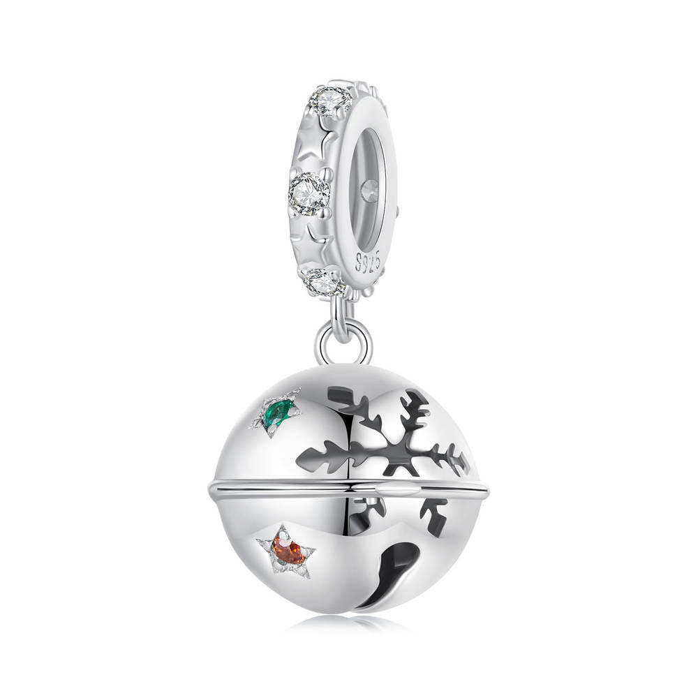 Christmas Bell Pendant Dangle Charm Silver Christmas Gifts - soufeelmy