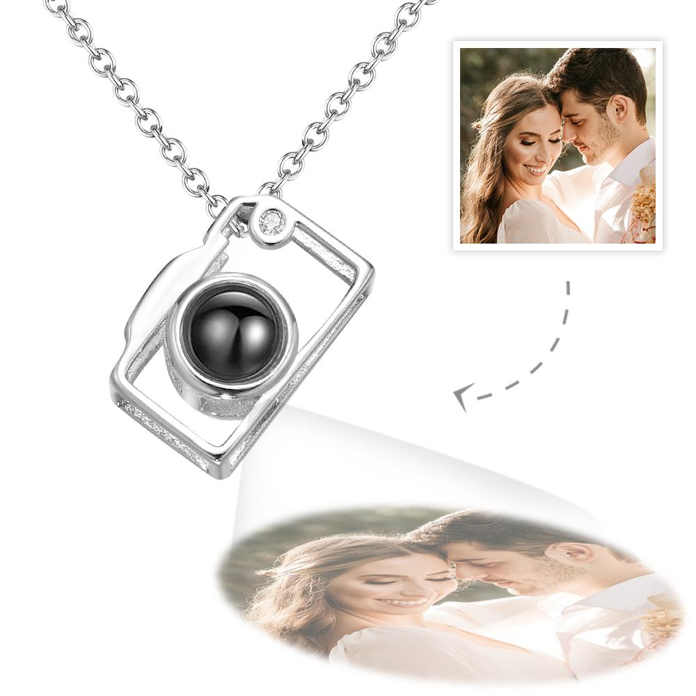 Custom Photo Necklace Projection Creative Camera Shape Gifts Anniversary Gifts for Her - soufeelmy
