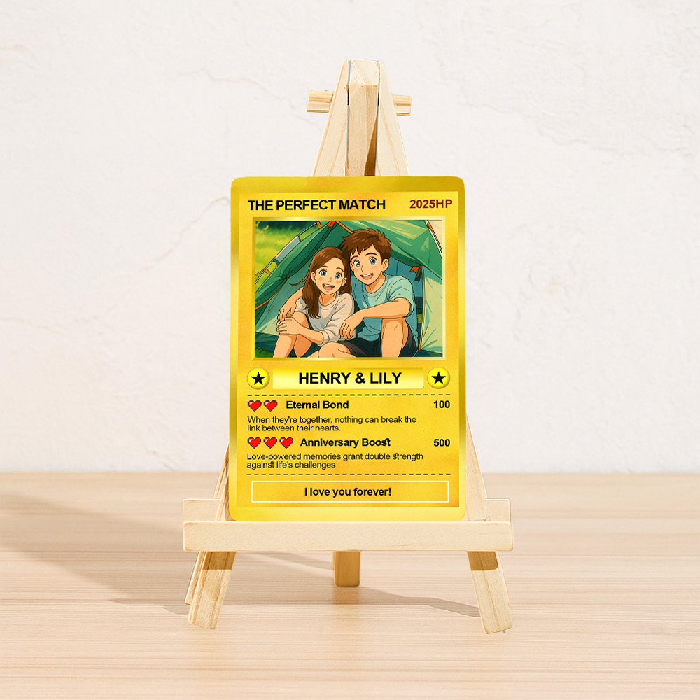 Personalized Anime Acrylic Card Custom Photo Poke Card Cartoon Style Gift for Him Anniversary Gifts - soufeelmy