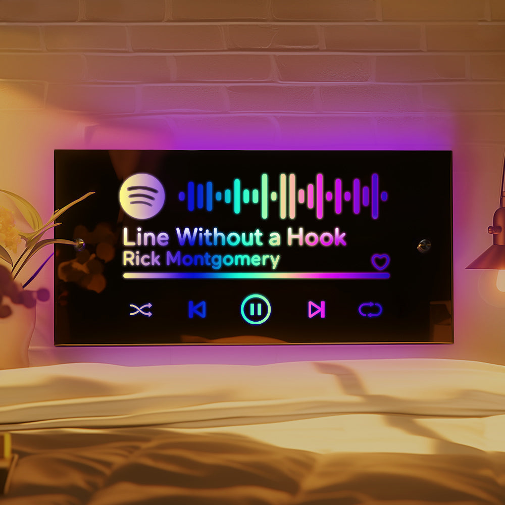 Scannable Spotify Code Mirror Light Marquee Gift - soufeelmy