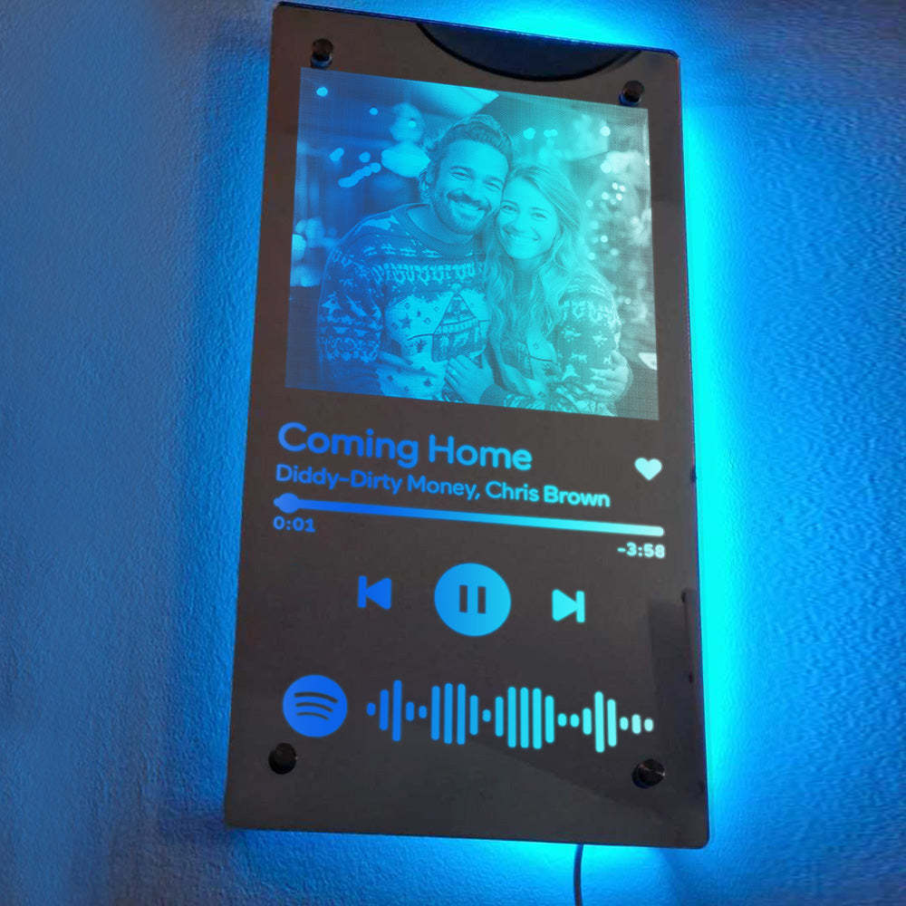 Scannable Spotify Code Personalized Mirror Light Couple Gift - soufeelmy